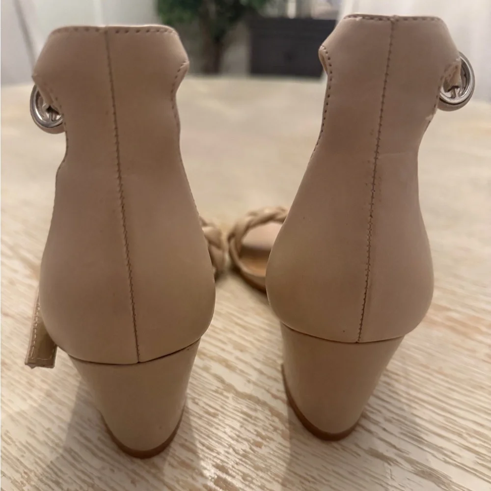 Bernardo Nude Ankle-Strap Heels